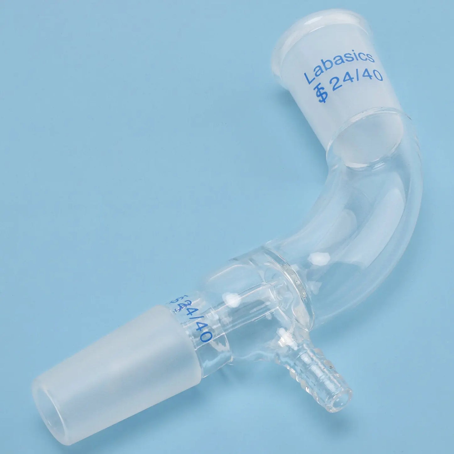 Glass Vacuum Take Off Adapter, 24/40 Joints, 105 Degree Bent Labasics