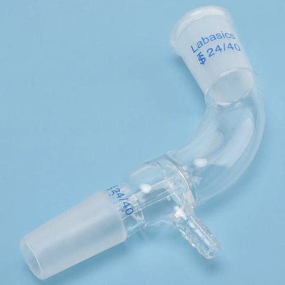 Glass Vacuum Take Off Adapter, 24/40 Joints, 105 Degree Bent Labasics