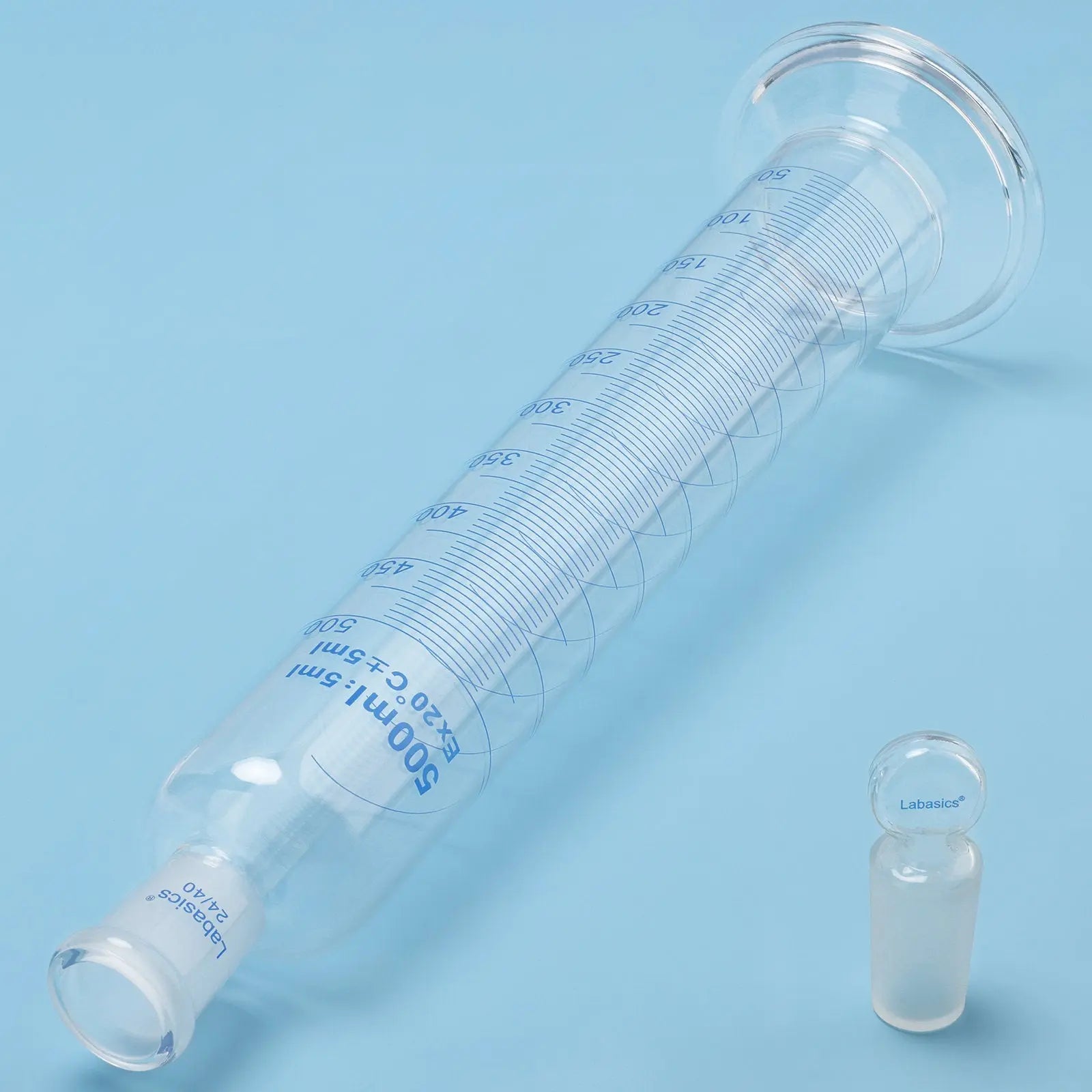 Graduated Cylinder with Stopper, 50-500 mL Labasics
