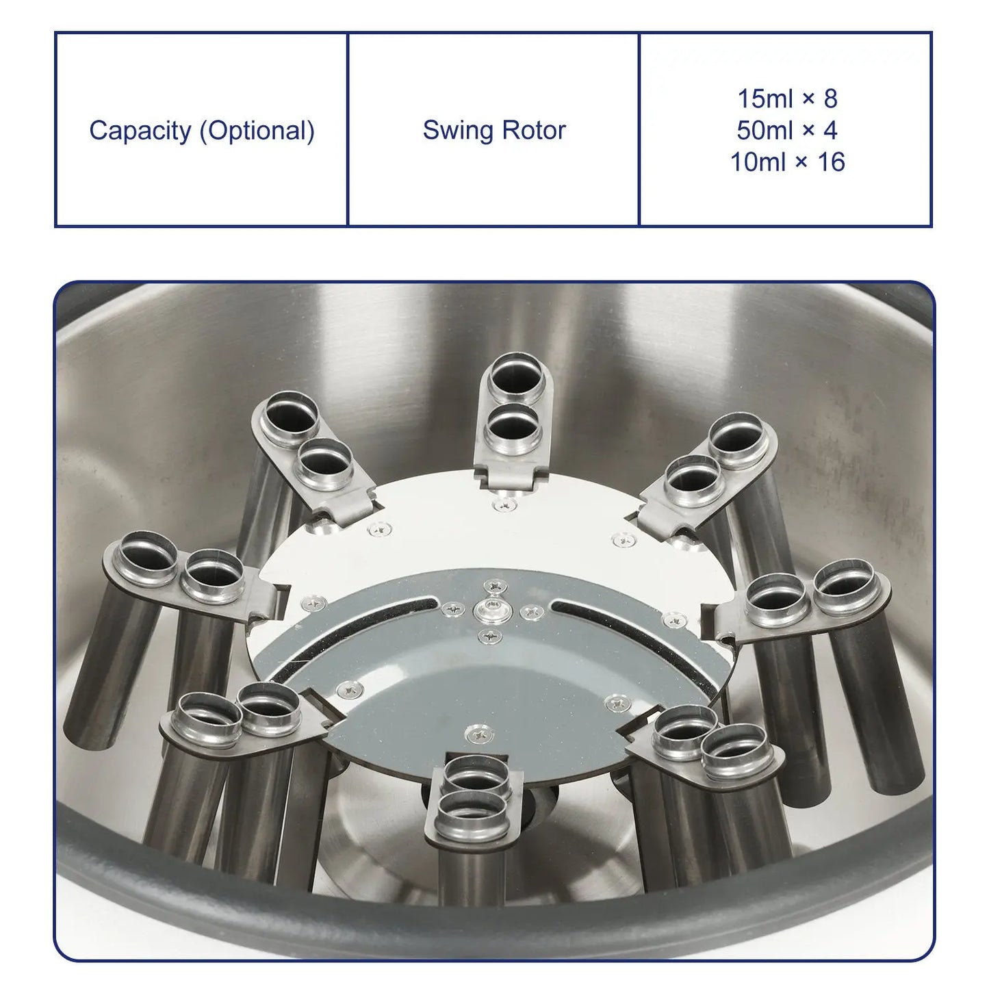 Low-Speed Digital Centrifuge, 4000 RPM Max Speed, 2600xg Max Centrifugal Force, Swing Rotor Labasics