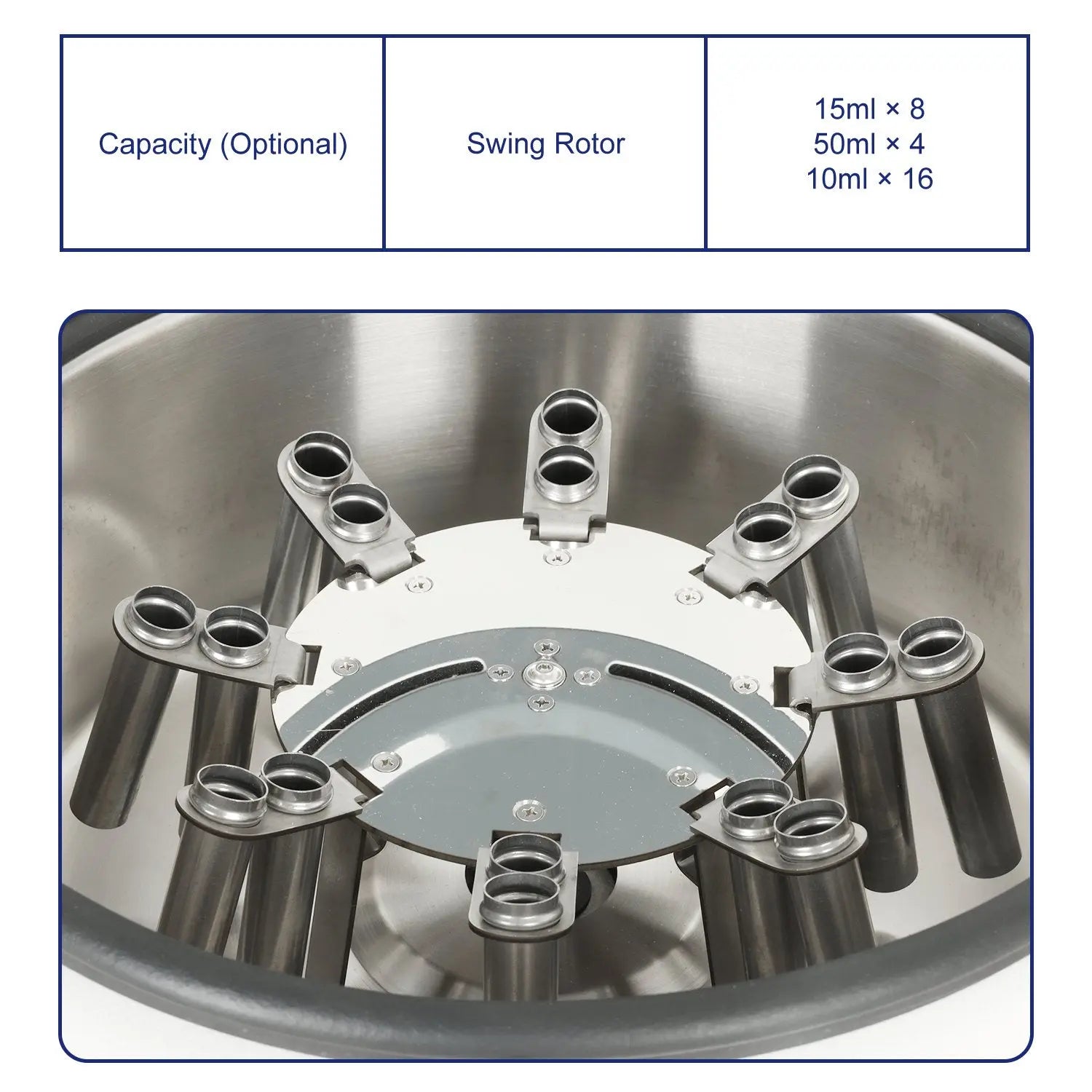 Low-Speed Digital Centrifuge, 4000 RPM Max Speed, 2600xg Max Centrifugal Force, Swing Rotor Labasics