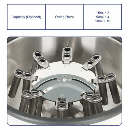 Low-Speed Digital Centrifuge, 4000 RPM Max Speed, 2600xg Max Centrifugal Force, Swing Rotor Labasics