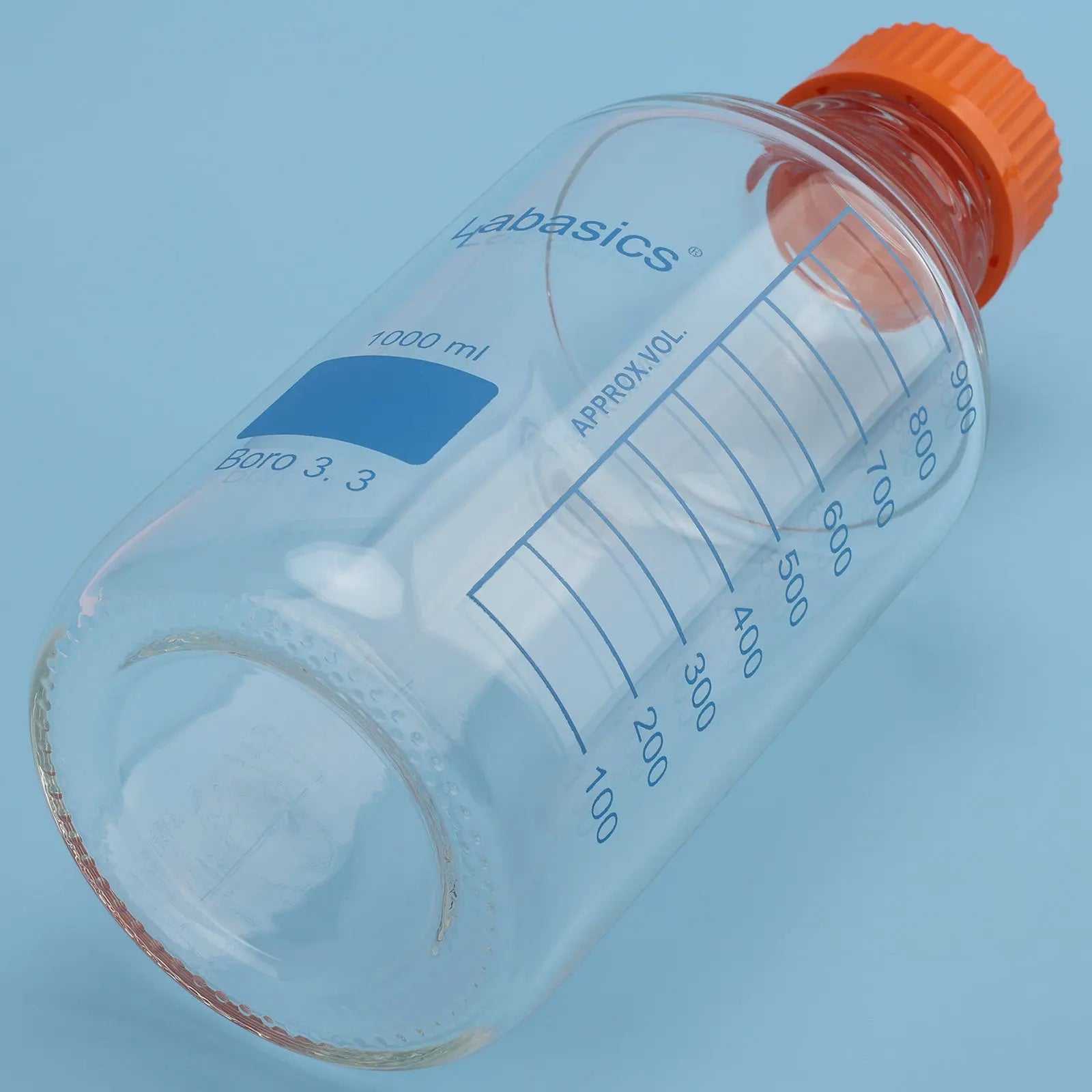 Transparent Media Storage Bottle, Borosilicate Glass, 250–2000 mL Labasics Shop