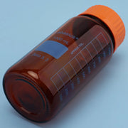 Amber Glass Laboratory Storage Bottle for Reagents, Solutions, and Light-Sensitive Samples