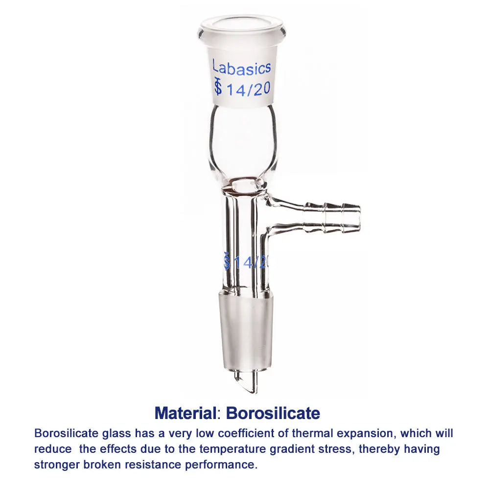 Glass Vacuum Take Off Adapter, Short Stem with 14/20 Joints Labasics