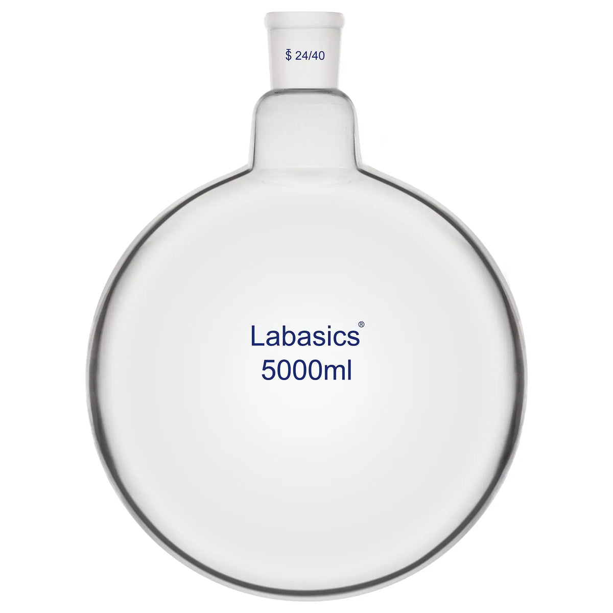 Round bottom flask, 5000 mL (5 L), 24/40 joint, borosilicate glass, extra large capacity for distillation and laboratory use