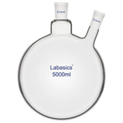 2 neck round bottom flask, 5000 mL (5 L), borosilicate glass, 24/40 joints, large capacity for industrial-scale laboratory reactions