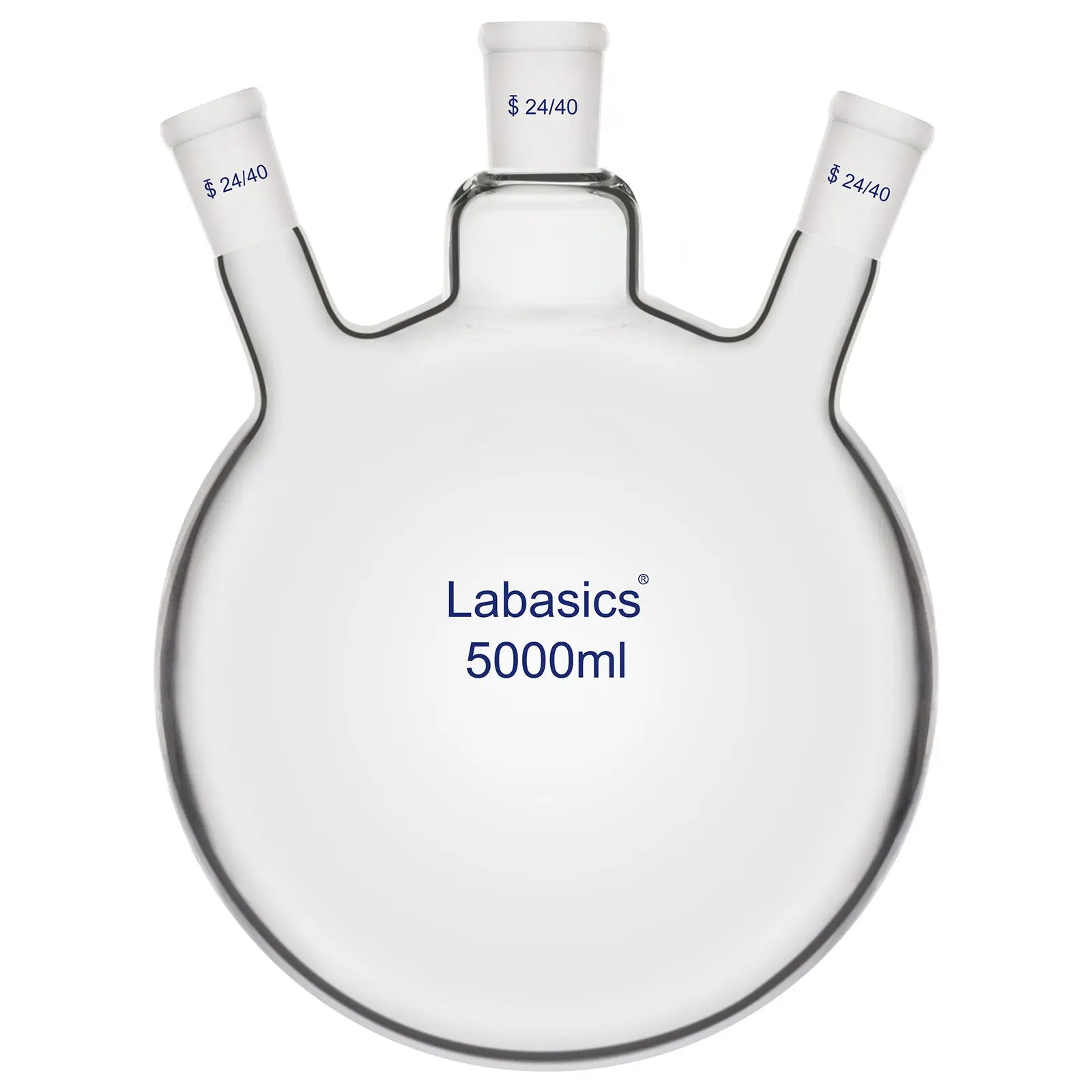 3 Neck Round Bottom Flask, 24/40 Joints, 50-5000 mL Labasics