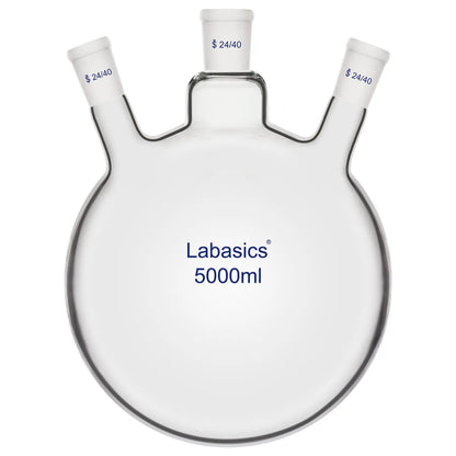 3 Neck Round Bottom Flask, 24/40 Joints, 50-5000 mL Labasics