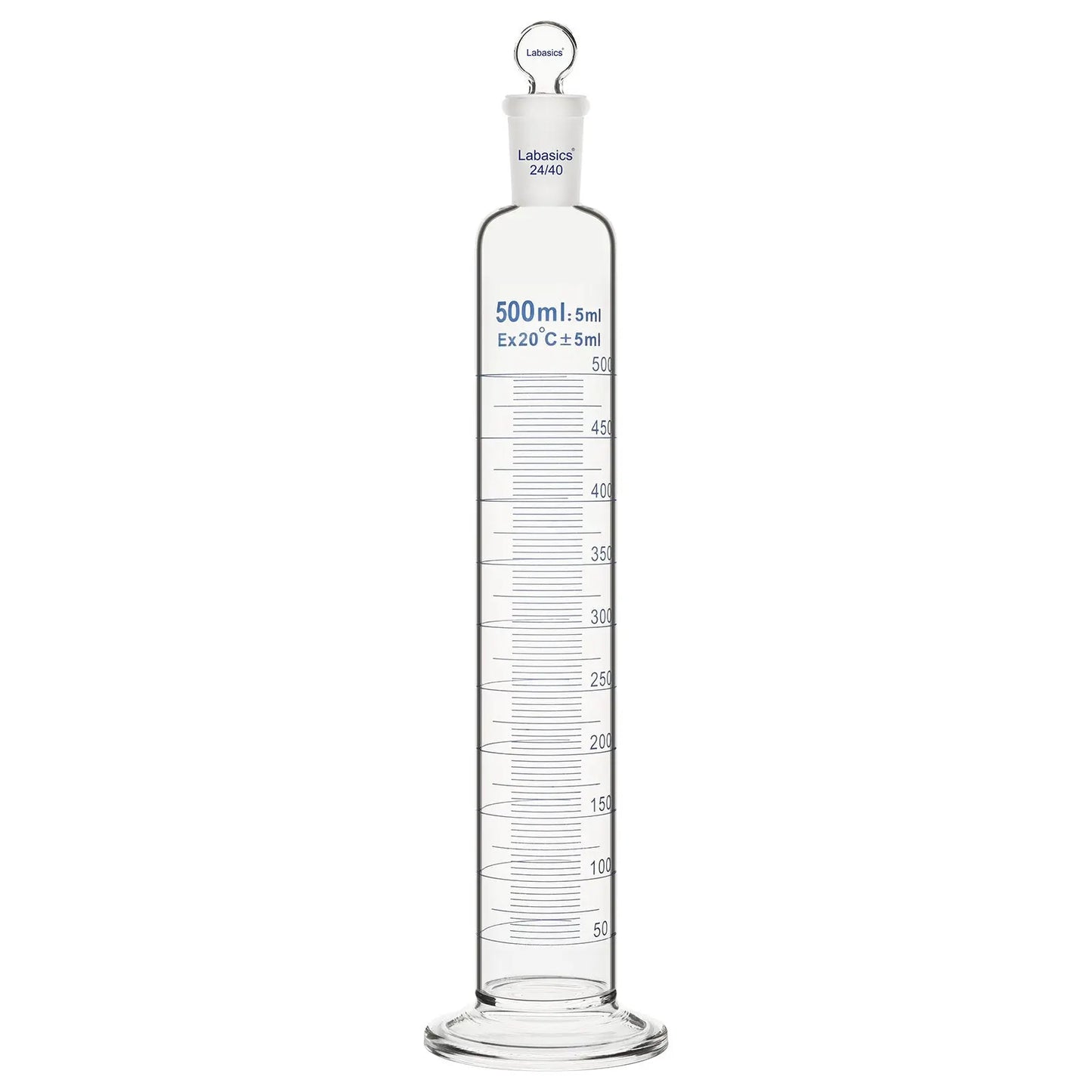 Graduated Cylinder with Stopper, 50-500 mL Labasics