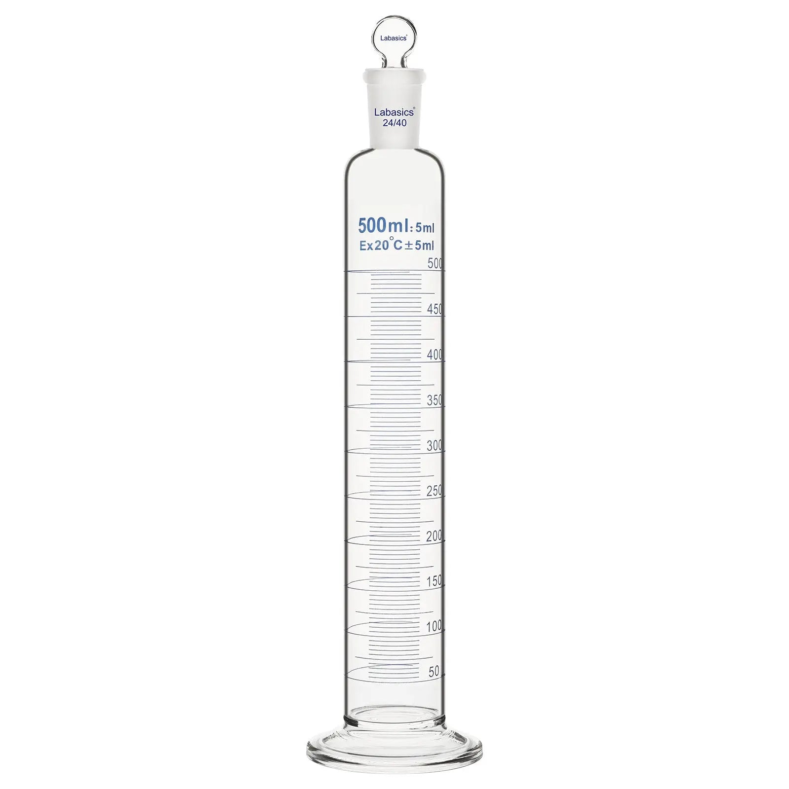 Graduated Cylinder with Stopper, 50-500 mL Labasics