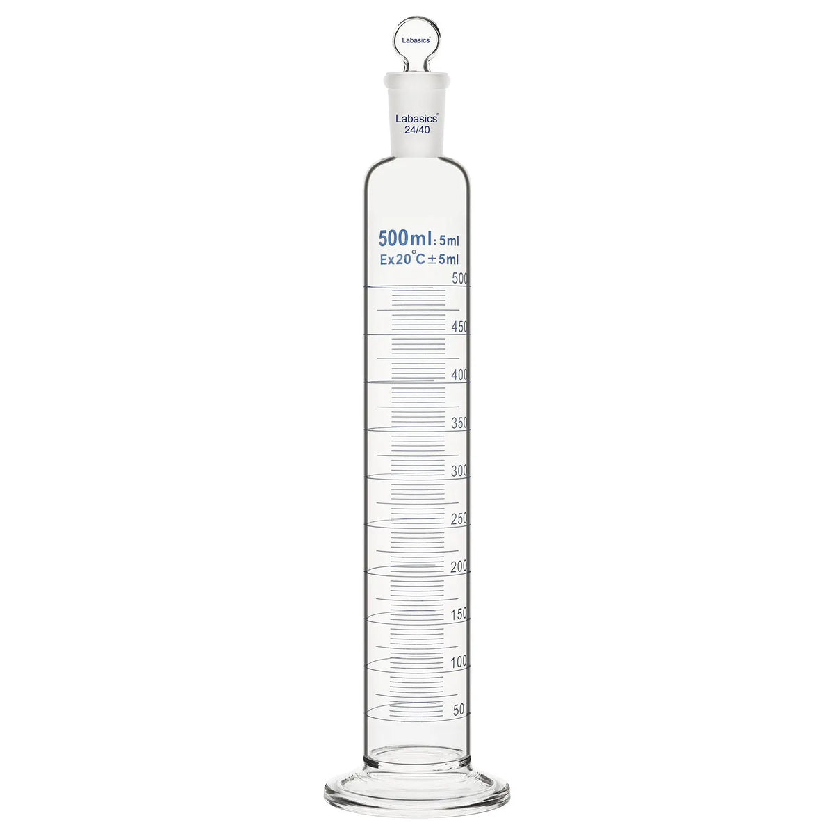 Graduated Cylinder with Stopper, 50-500 mL Labasics