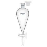 Separatory funnel, 500 mL, 24/29 joint, conical glass body, PTFE stopcock for laboratory extraction processes