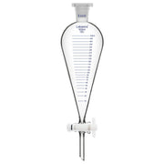 500 mL graduated conical separatory funnel used for standard liquid-liquid separation and laboratory extraction procedures