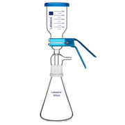 Vacuum filtration set, 500 ml system, borosilicate glass flask with 10 µm sand core filter head, laboratory filtration apparatus