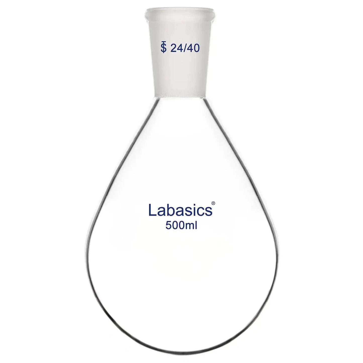 Heavy-wall 500 ml 1-neck evaporation flask, borosilicate glass, 24/40 joint, perfect for rotary evaporator chemical processing