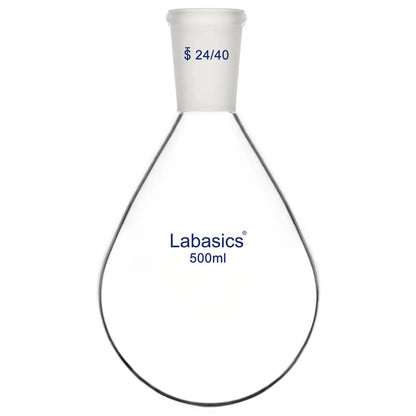 Heavy-wall 500 ml 1-neck evaporation flask, borosilicate glass, 24/40 joint, perfect for rotary evaporator chemical processing