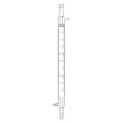 Glass Allihn condenser, 500 mm jacket length, borosilicate glass, 24/40 joint, high-efficiency bulb condenser for laboratory reflux and condensation