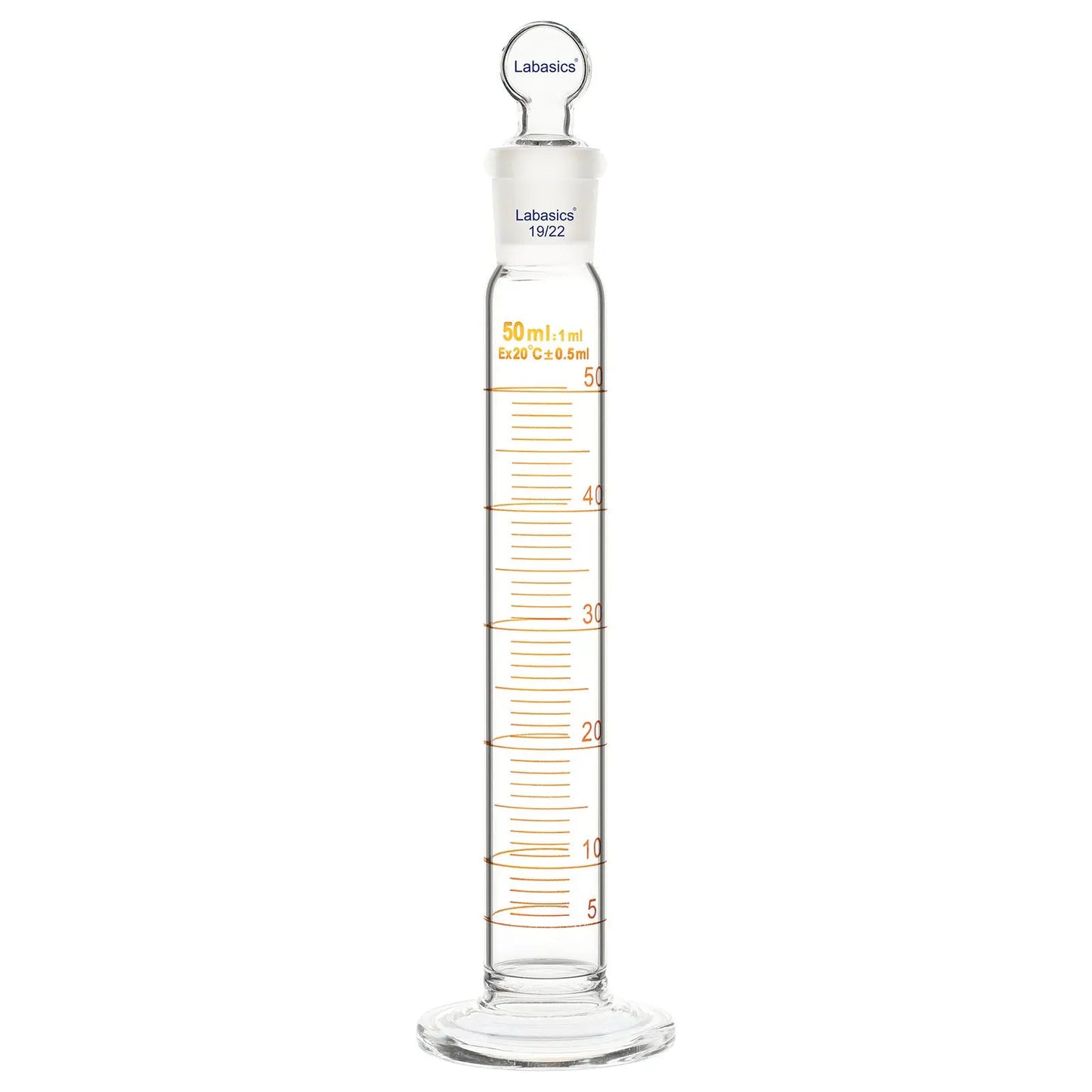 Graduated Cylinder with Stopper, 50-500mL Labasics