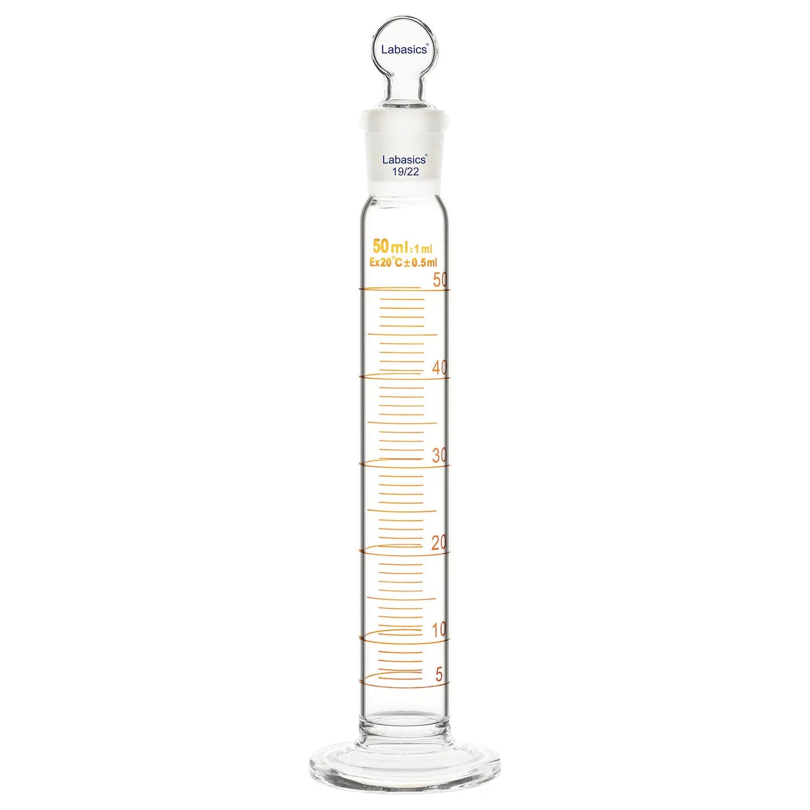 Graduated Cylinder with Stopper, 50-500mL Labasics