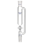 50ml borosilicate glass lab addition funnel with PTFE stopcock, 24/40 joints, ideal for small-scale liquid transfer
