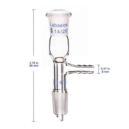 Glass Vacuum Take Off Adapter, Short Stem with 14/20 Joints Labasics