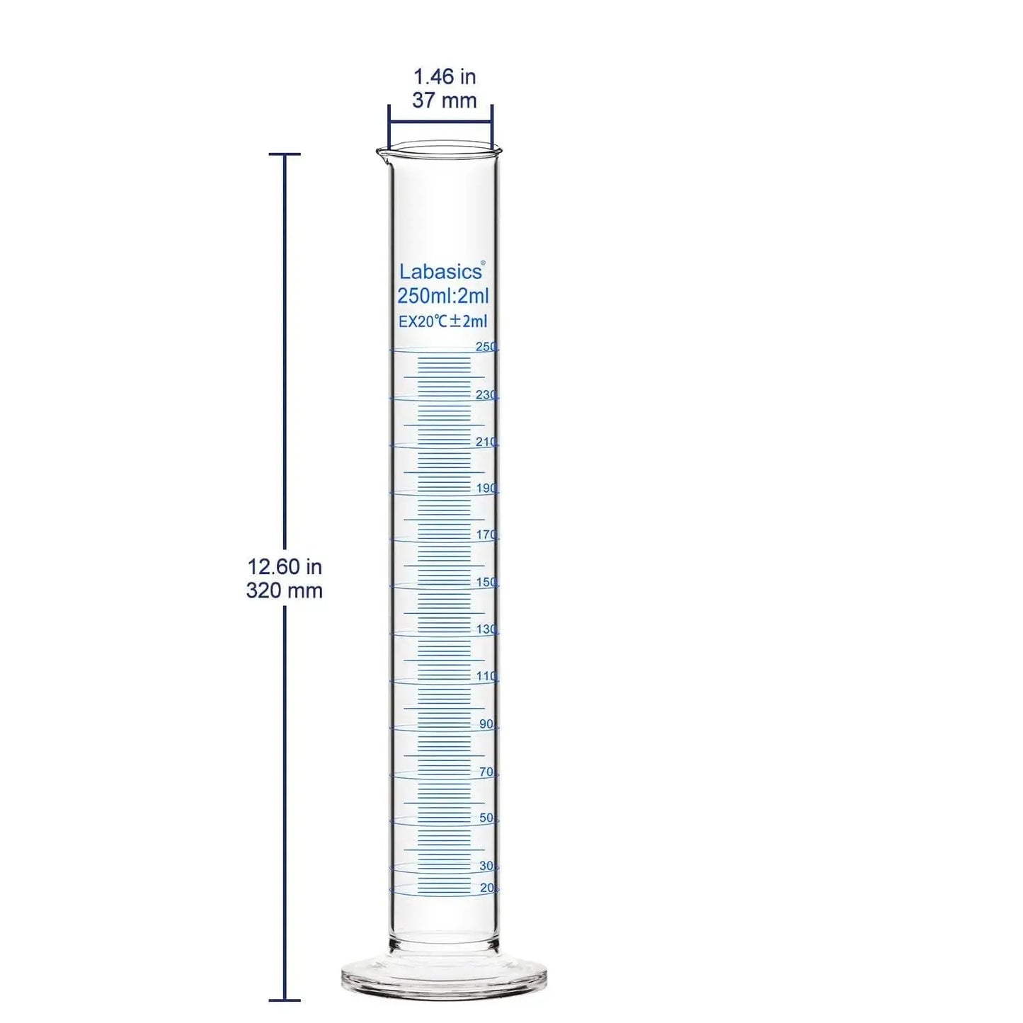 Measuring Cylinder, 10-250 mL, 3 Packs Labasics