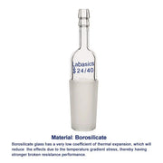 Glass Straight Inlet Adapter, 24/40 Male Glass Joint Labasics
