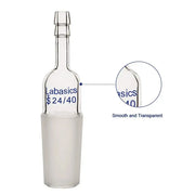 Glass Straight Inlet Adapter, 24/40 Male Glass Joint Labasics