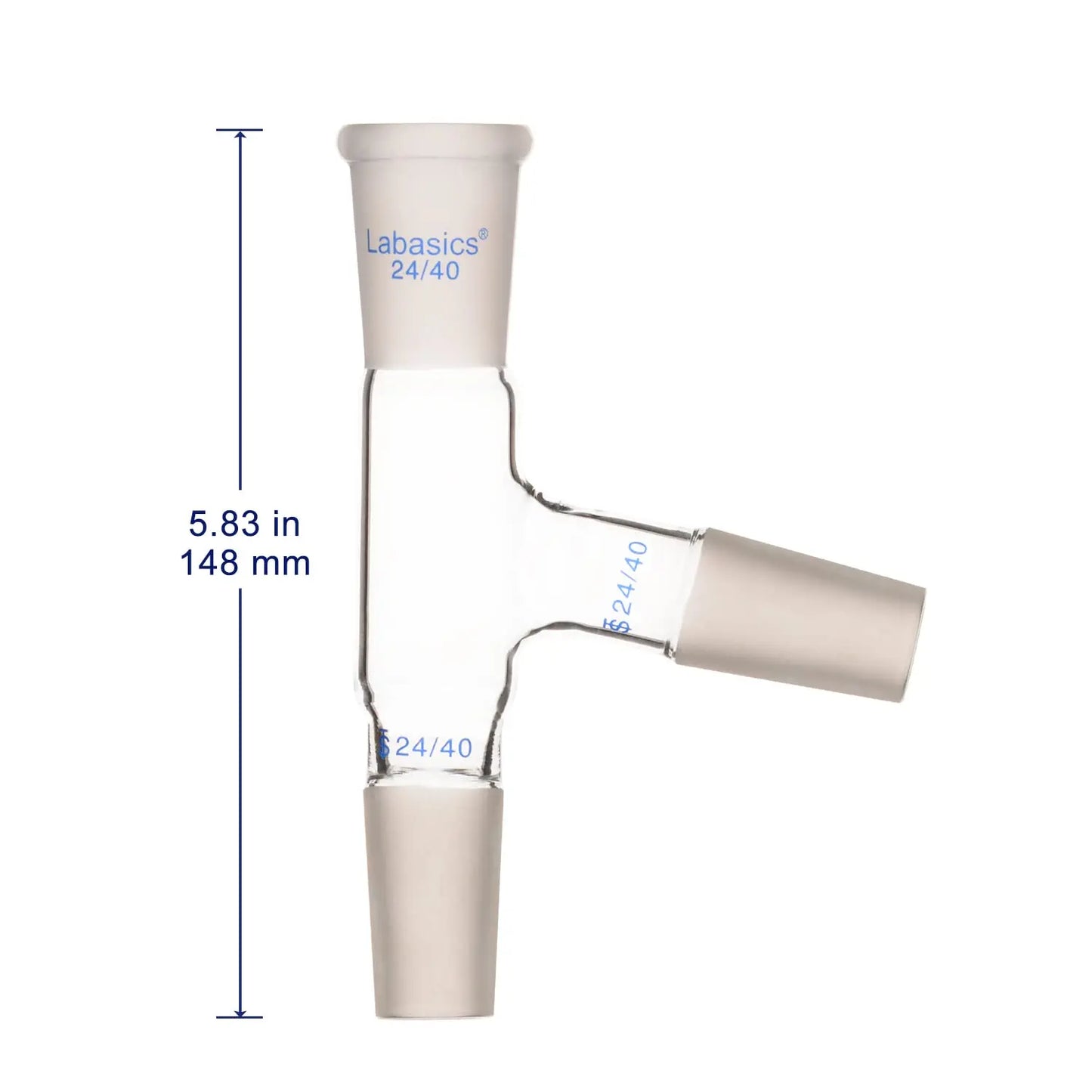 3 Way Distilling Adapter with 24/40 Joints for Distillation Apparatus