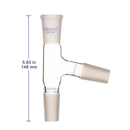 3 Way Distilling Adapter with 24/40 Joints for Distillation Apparatus