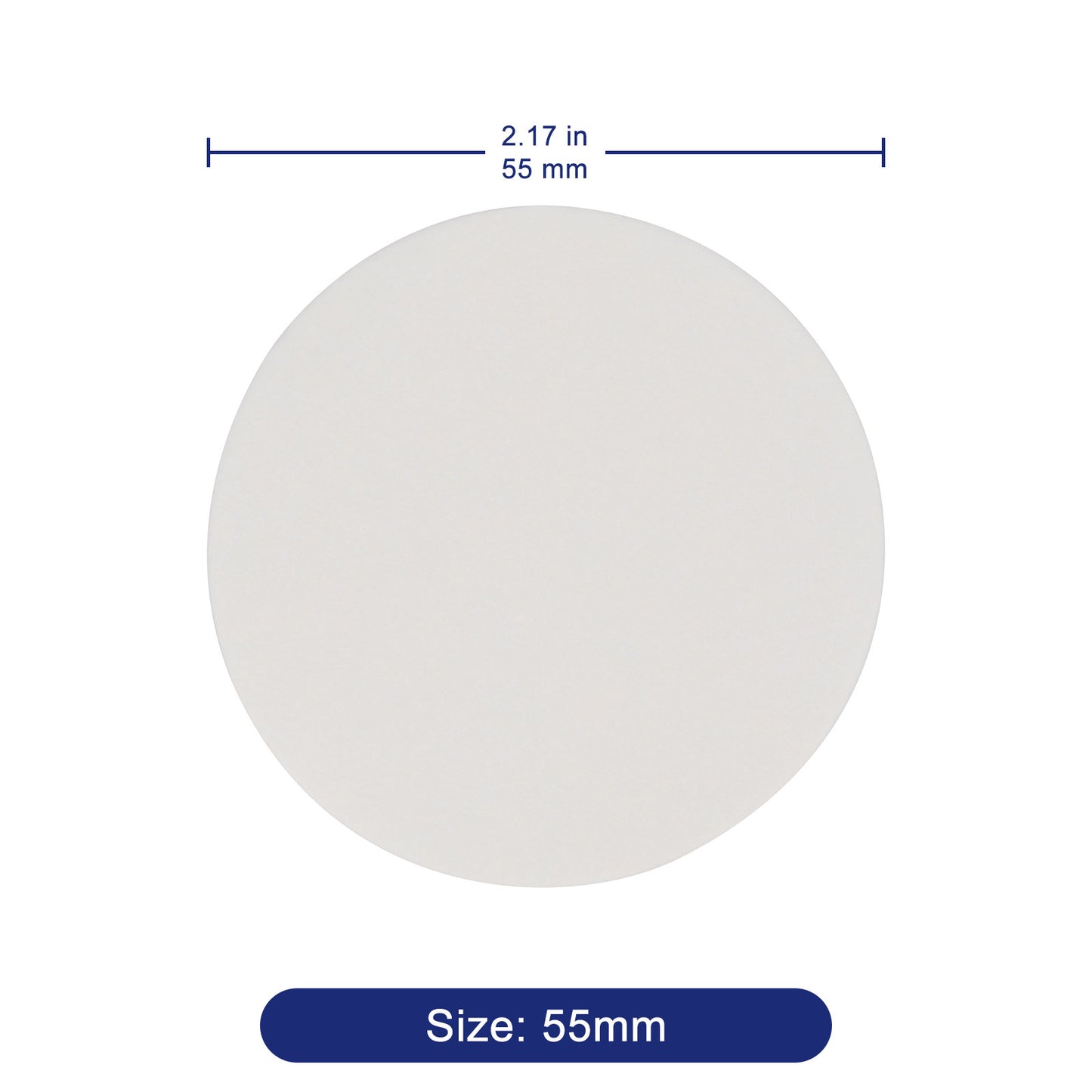 Qualitative Filter Paper, Slow Filtration Speed, 100 Pack, 55-90 mm Diameter