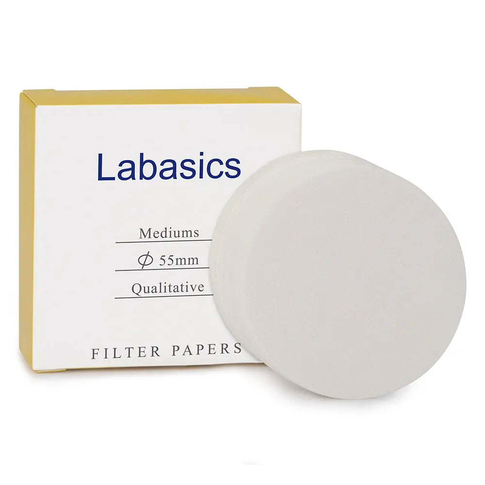 Qualitative Filter Paper, 15-20 μm, 55-150 mm, 100 Pack