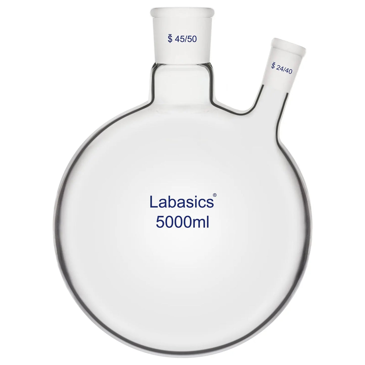 5L_2 Neck Round Bottom Flask, 45/50 Center and 24/40 Side Joints
