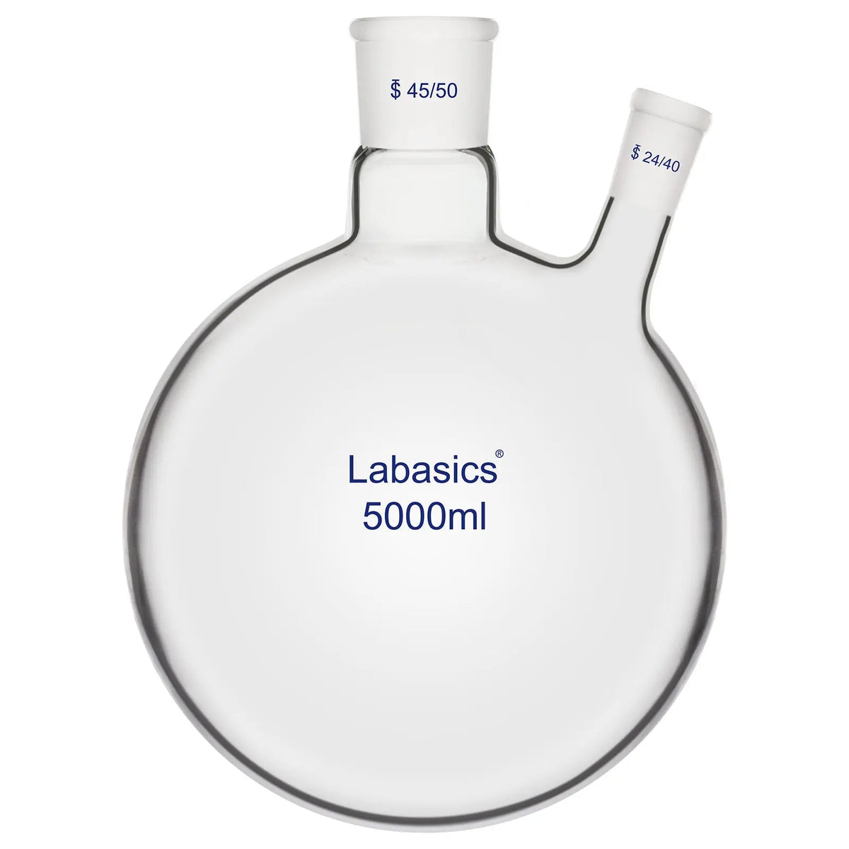 5L_2 Neck Round Bottom Flask, 45/50 Center and 24/40 Side Joints