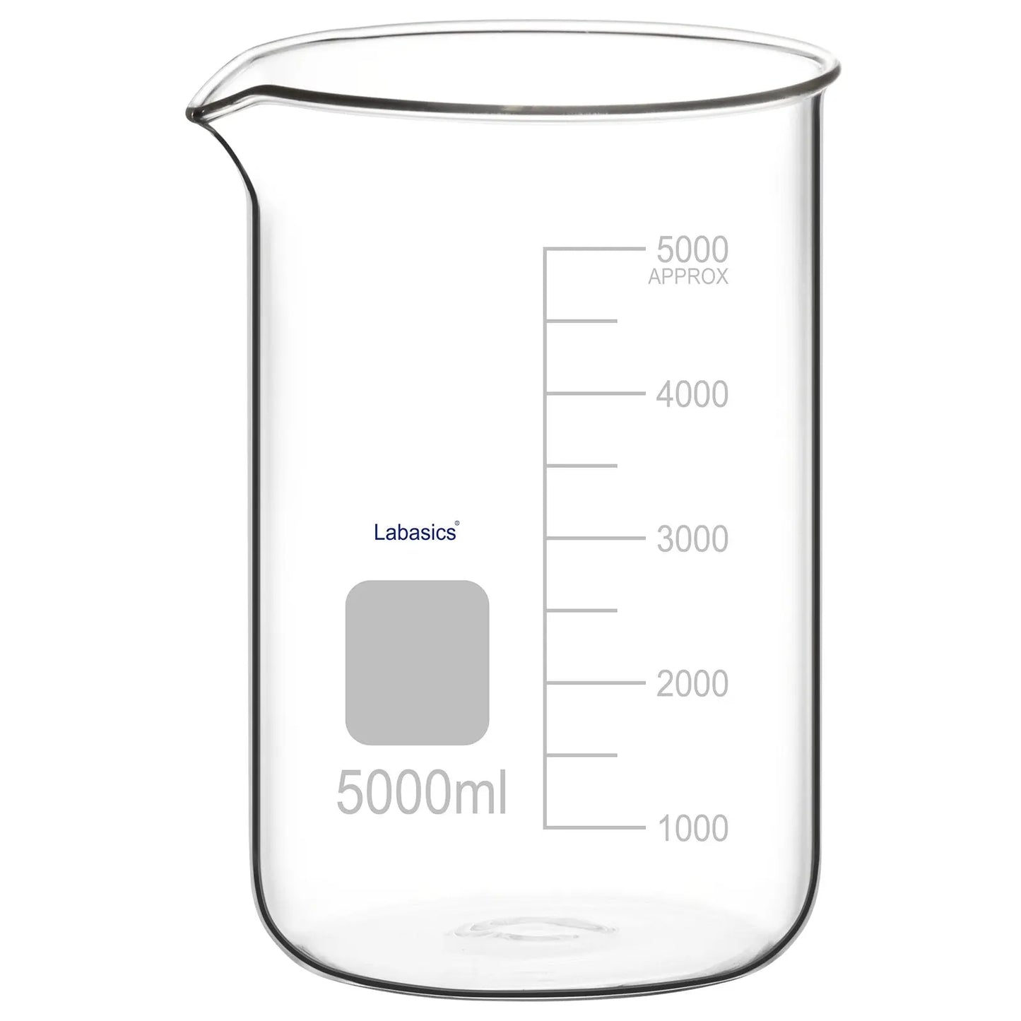 Glass Beaker with Pouring Spout, 25-5000 ml Labasics