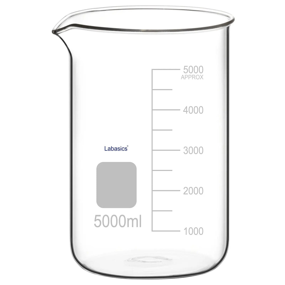 Glass Beaker with Pouring Spout, 25-5000 ml Labasics