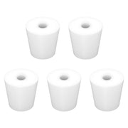 5-Pack Single-Hole Silicone Stoppers with 0.31" Hole Labasics