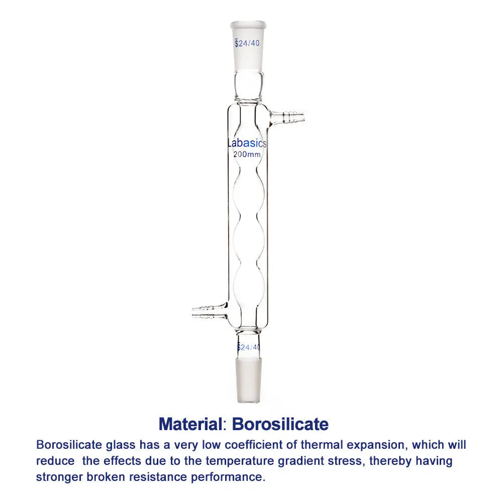 Glass Allihn Condenser, 24/40 Joint Jacket Length Labasics