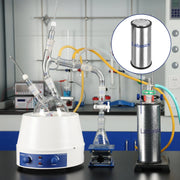 Low-temperature research setup using borosilicate glass dewar flask