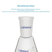 Glass Erlenmeyer Flask, 24/40 Standard Taper Outer Joint, 100/500/1000 mL Labasics