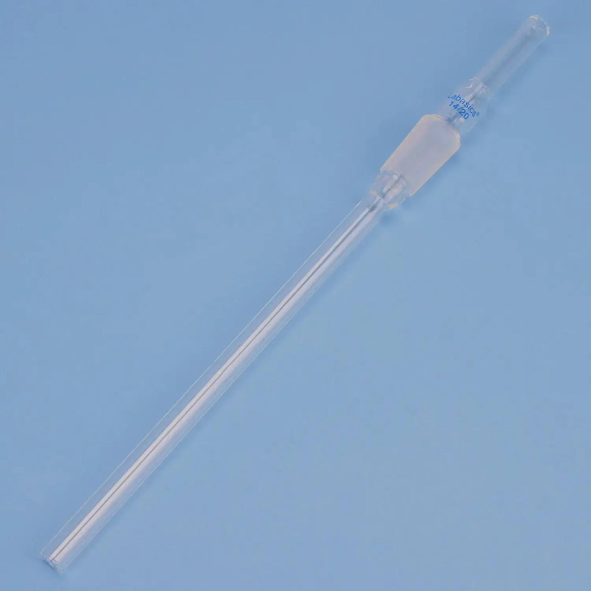 Glass Extended Adapter, Air Flow Tube Borosilicate Glass Inlet Adapter with Extended Drip Tube 8 mm Diameter and 15 mm Lower Length Labasics