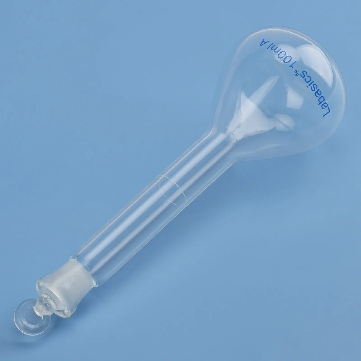 Frosted mouth and clear ground glass stopper of 100 ml glass volumetric flask