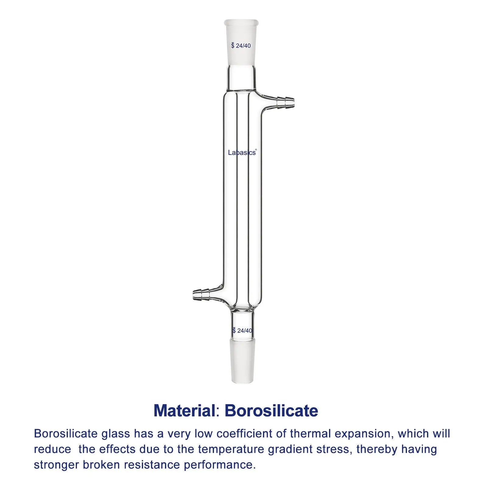 Glass Liebig Condenser, 24/40 Joint Jacket Length Labasics