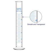 Graduated cylinder, 50 mL capacity, borosilicate glass, clear measurement markings, for precise liquid volume reading