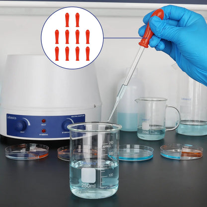 Red Silicone Pipette Caps, 10 Pack Labasics