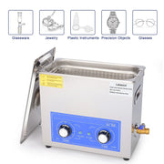 Ultrasonic Cleaner, Mechanic Control Panel of Heating and Timer, 3.2-10L Labasics