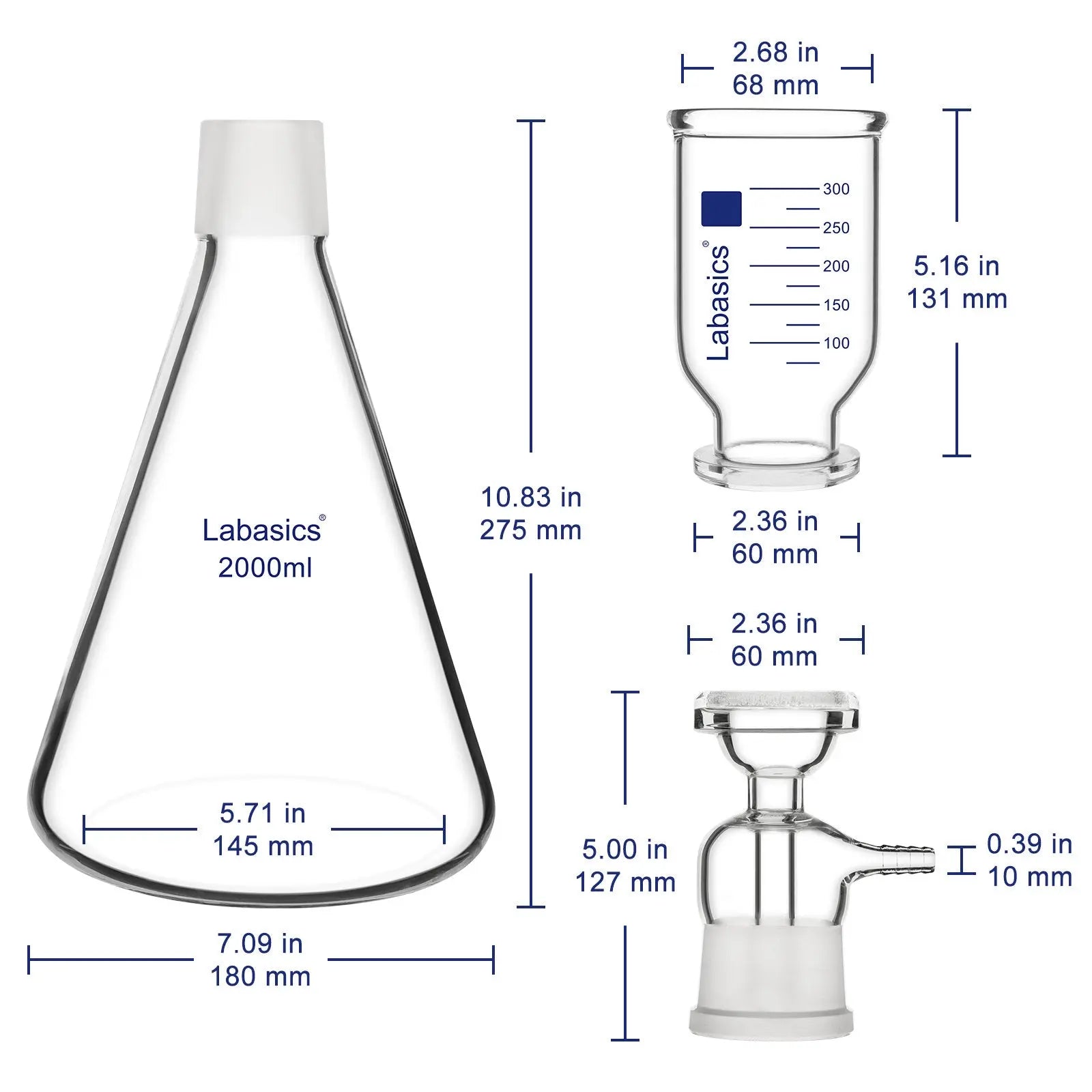 Vacuum Filtration Apparatus, 500-2000 ml Labasics