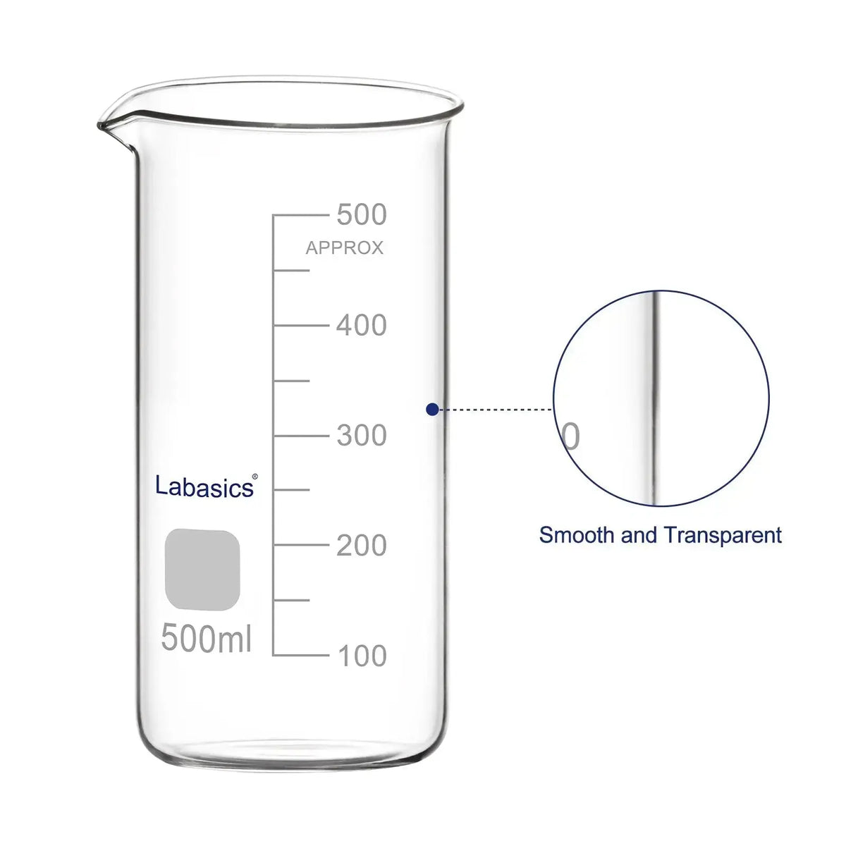 Tall Beaker with Pouring Spout, 50-500 ml Labasics shop