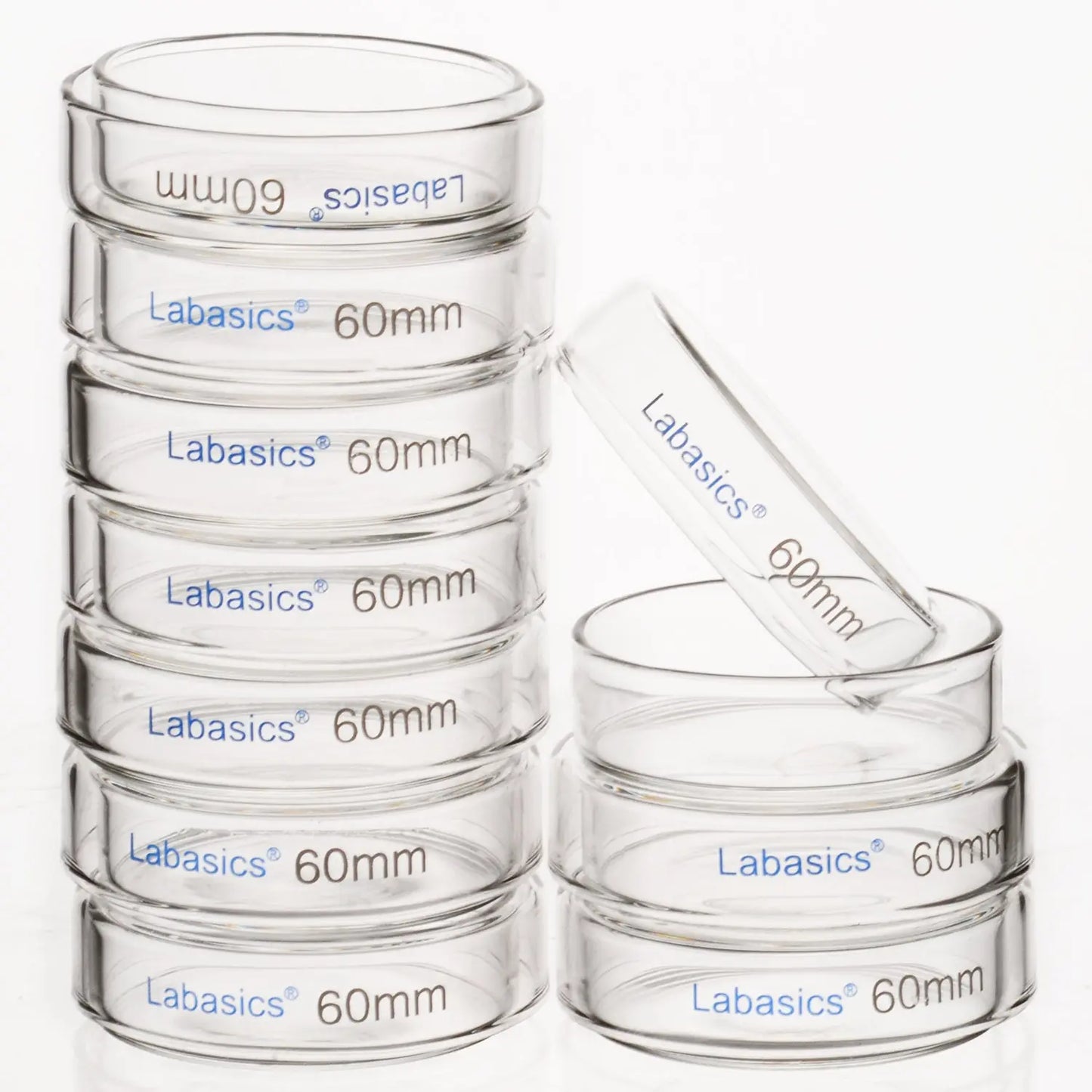 Glass Petri Dish with Lid, 60-150 mm Outer Diameter Labasics